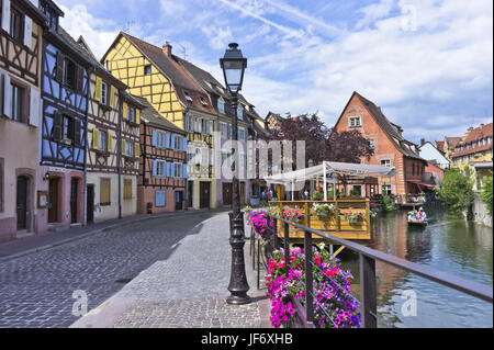 Colmar, Francia, vista canale Foto Stock