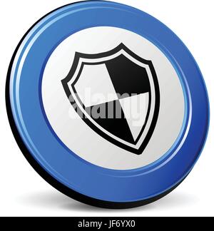 icona scudo di protezione Illustrazione Vettoriale