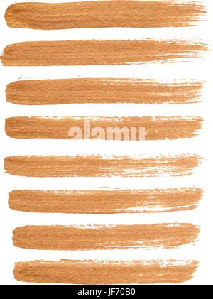 Oro vettore inchiostro pennellate Illustrazione Vettoriale