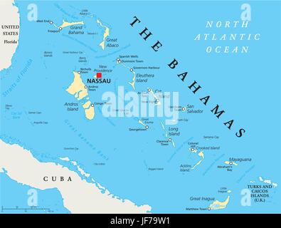 Crociera, destinazione, Island, Bahamas, mappa, Atlas, mappa del mondo, isola, Illustrazione Vettoriale