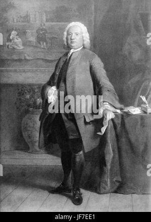 Samuel Richardson - scrittore inglese: 19 agosto 1689 - 4 luglio 1761. Dopo il ritratto da Joseph Highmore. Foto Stock