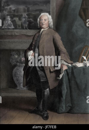 Samuel Richardson - scrittore inglese: 19 agosto 1689 - 4 luglio 1761. Dopo il ritratto da Joseph Highmore. Foto Stock