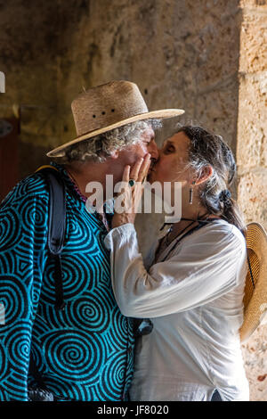 Craig Lovell e Christine Kolisch nel Castillo de la Real Fuerza nella Habana Vieja - AVANA CUBA Foto Stock