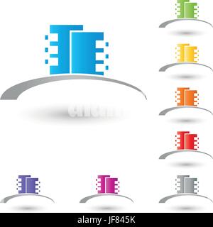 Logo per agenti immobiliari,alto,real estate Illustrazione Vettoriale