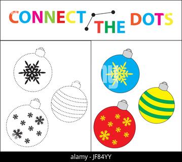 Bambini gioco educativo per le abilità motorie. Collegare i punti dell'immagine. Per i bambini di età prescolare. Cerchio sulla linea tratteggiata e vernice. Pagina di colorazione. Illustrazione Vettoriale. Illustrazione Vettoriale
