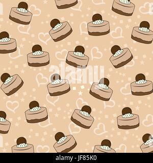 Tortine pattern Illustrazione Vettoriale