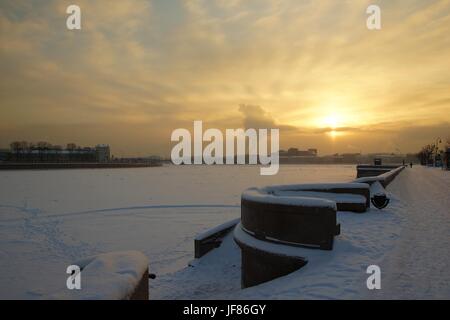 Inverno freddo mattino Foto Stock