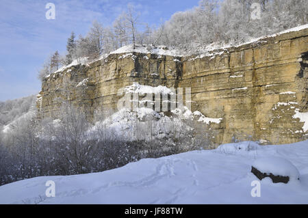 Pietra di cava in Schwaebisch Hall Foto Stock