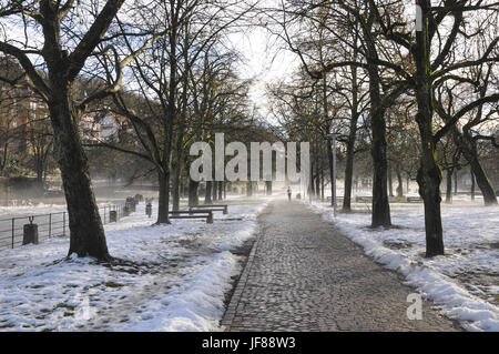 Inverno in Schwaebisch Hall, Germania Foto Stock