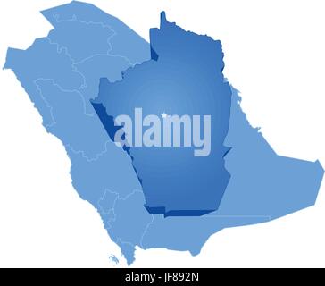 Arabia Saudita, la regione Al Riyadh Illustrazione Vettoriale