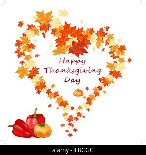 La Giornata del ringraziamento biglietto di auguri Illustrazione Vettoriale