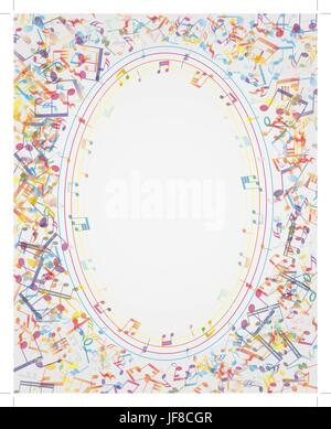 Multicolor note musicale personale Illustrazione Vettoriale