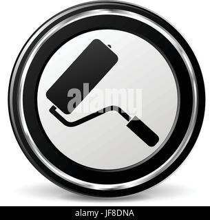 Vernice icona del rullo Illustrazione Vettoriale