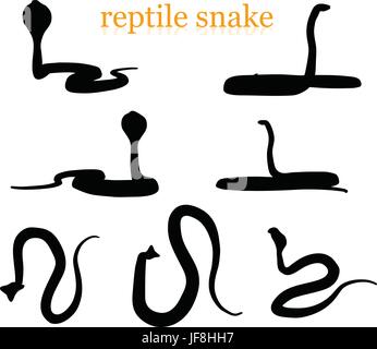 Silhouette di serpente Illustrazione Vettoriale