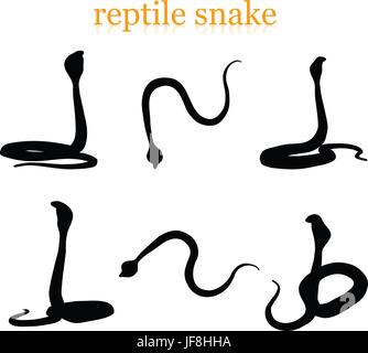 Silhouette di serpente Illustrazione Vettoriale