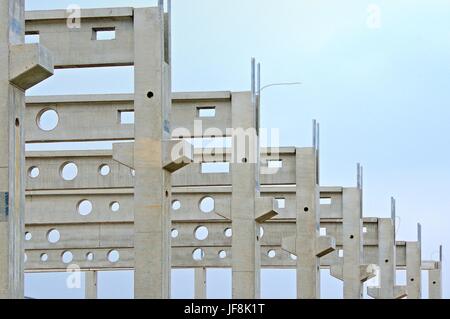 Calcestruzzo finito di parti di una nuova hall Foto Stock