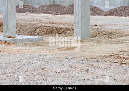 Nuova costruzione di un capannone industriale Foto Stock