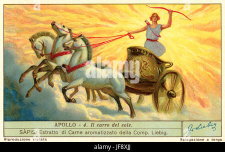 Il carro del sole di Helios / Apollo. Liebig collezionisti di card 1932 Foto Stock