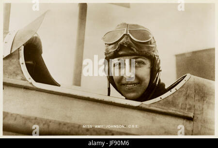Amy Johnson (1 luglio 1903 - 5 gennaio 1941), aviatore inglese, prima donna a volare solo dalla Gran Bretagna in Australia Foto Stock