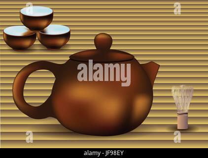 Cerimonia del tè Illustrazione Vettoriale