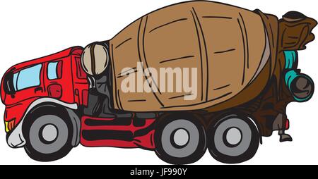 camion di agitazione Illustrazione Vettoriale