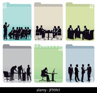 Gli esseri umani e la tratta di esseri umani, persone, folk, persone, umana, essere umano, ufficio, Illustrazione Vettoriale