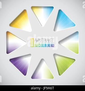 Disegno astratto con triangoli e sfondo a testa esagonale Illustrazione Vettoriale