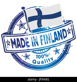 Finlandia, verme, fatta, finlandese, in indicare, mostrare, mano, istruzione, assistenza, Illustrazione Vettoriale