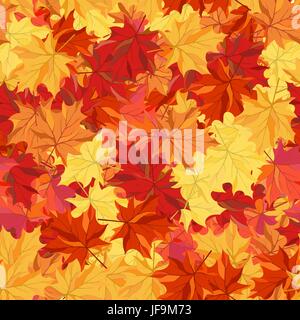 Seamless autunno foglie di acero Illustrazione Vettoriale