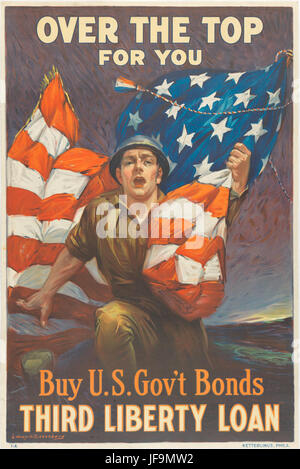 La campagna dei Liberty Bonds durante la prima guerra mondiale, esortando gli americani a sostenere lo sforzo bellico con i legami Foto Stock