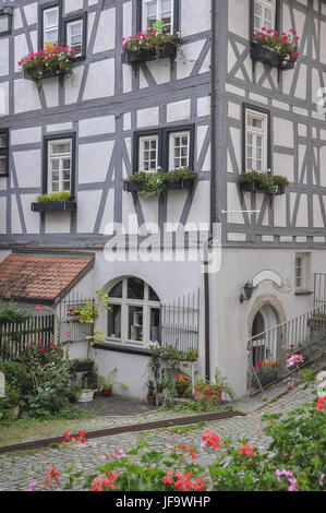 Half-Timbering House di Bad Wimpfen., Germania Foto Stock