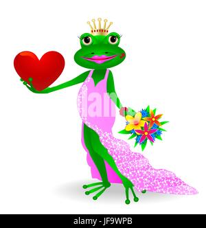 Rana in amore. Illustrazione Vettoriale