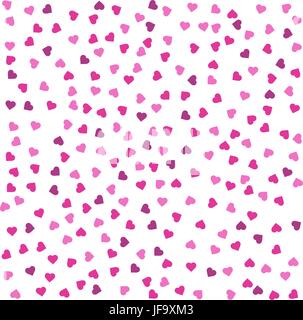 Modello senza cuciture con rosa e viola i cuori Illustrazione Vettoriale