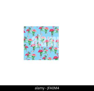 Flamingo bird modello senza giunture Illustrazione Vettoriale