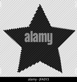 Abstract striped stella sullo sfondo Illustrazione Vettoriale