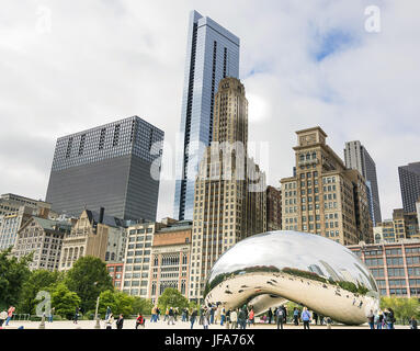 Cloud Gate in Millennium Park Foto Stock