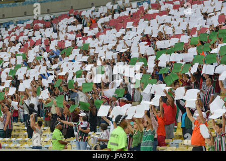 Rio De Janeiro, Brasile. Il 29 giugno, 2017. Mosaico durante il Fluminense vs. U. Catolica (ECU) tenutasi nel Maracanã dal Copa Sudamericana in Rio de Janeiro, RJ. Credito: Celso Pupo/FotoArena/Alamy Live News Foto Stock