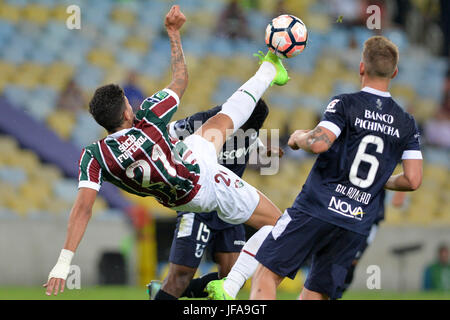 Rio De Janeiro, Brasile. Il 29 giugno, 2017. Pedro durante il Fluminense vs. U. Catolica (ECU) tenutasi nel Maracanã dal Copa Sudamericana in Rio de Janeiro, RJ. Credito: Celso Pupo/FotoArena/Alamy Live News Foto Stock