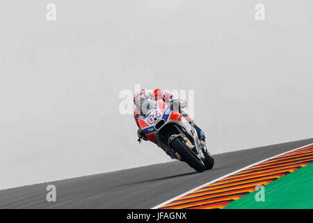 Hohenstein-ernstthal, Germania. Il 30 giugno, 2017. Andrea Dovizioso di Italia e il Team Ducati in azione durante il MotoGp di Germania - Libere al Sachsenring circuito su Giugno 30, 2017 in Hohenstein-ernstthal, Germania. Credito: marco iorio/Alamy Live News Foto Stock