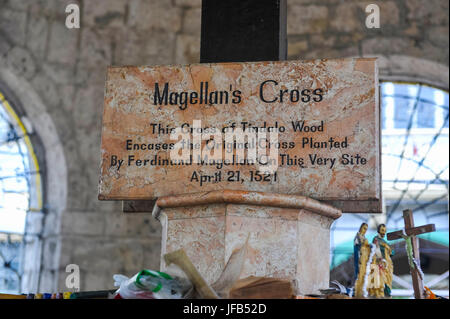 La Croce di Magellano, Cebu City Cebu, Filippine Foto Stock