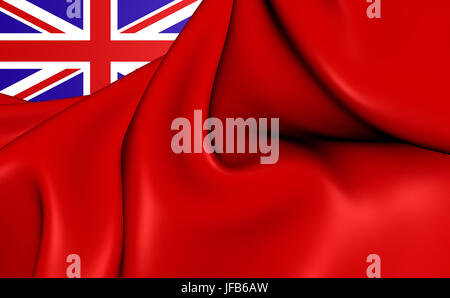 3D inglesi Red Ensign. Close up. Foto Stock