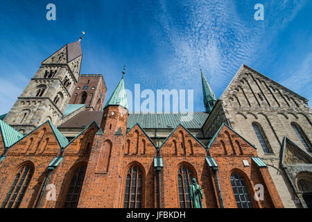 Nostra Signora Maria cattedrale, Ribe, Danimarca più antichi della città superstite, nello Jutland, Danimarca Foto Stock