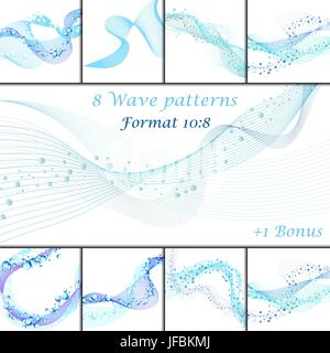 Set di modelli d'onda Illustrazione Vettoriale