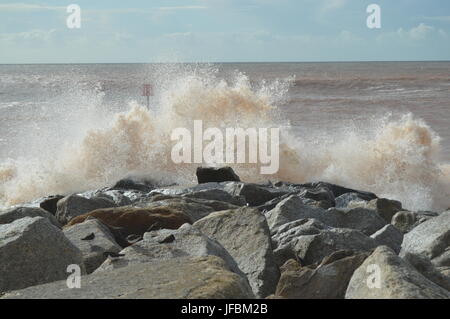 Tempesta ha colpito la città di Sidmouth Devon England Foto Stock