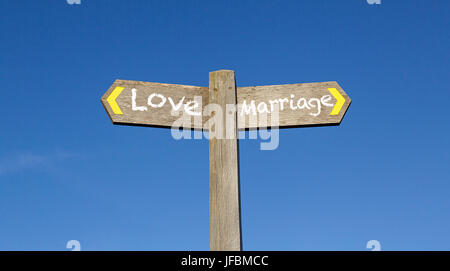 Amore e matrimonio - orientamento concettuale Foto Stock