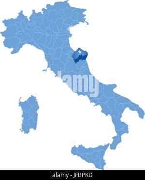 Mappa di Italia, in provincia di Ancona Illustrazione Vettoriale