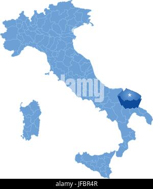 Mappa di Italia, in provincia di Bari Illustrazione Vettoriale