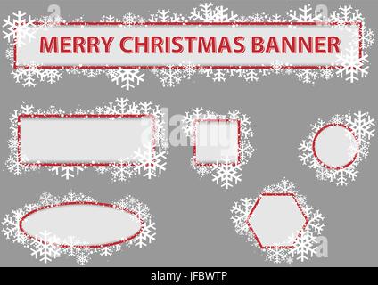 Natale Set di Banner Illustrazione Vettoriale