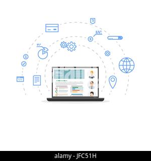 Analytics e contabilità Illustrazione Vettoriale