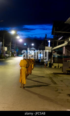 Tak Bat in Laos Foto Stock